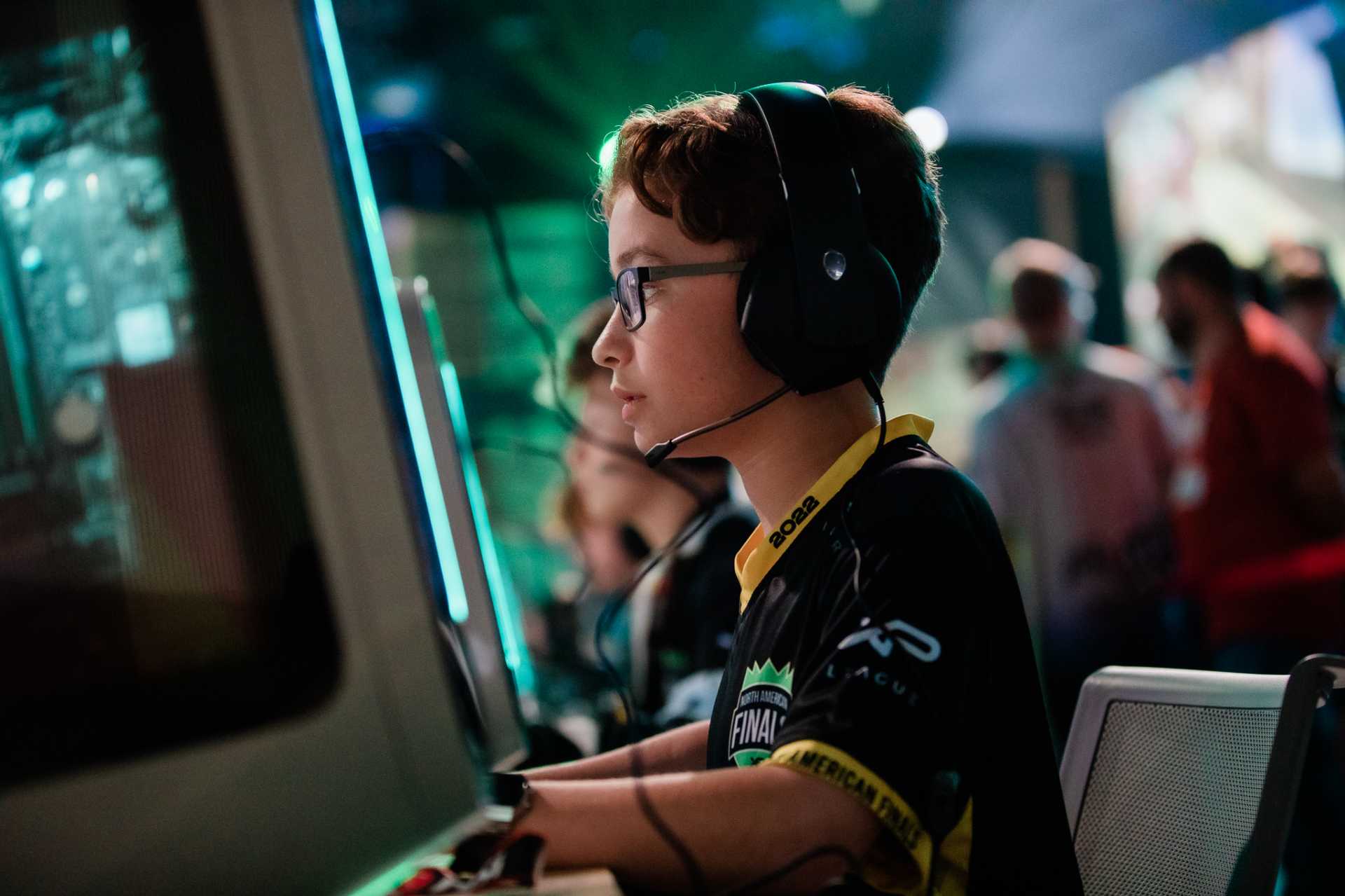 boy playing in an esports league